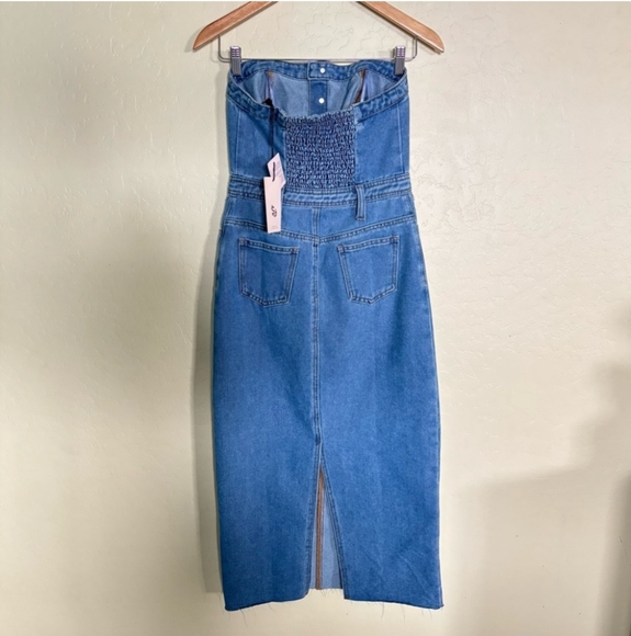 Sincerely Jules strapless denim dress - Picture 7 of 11